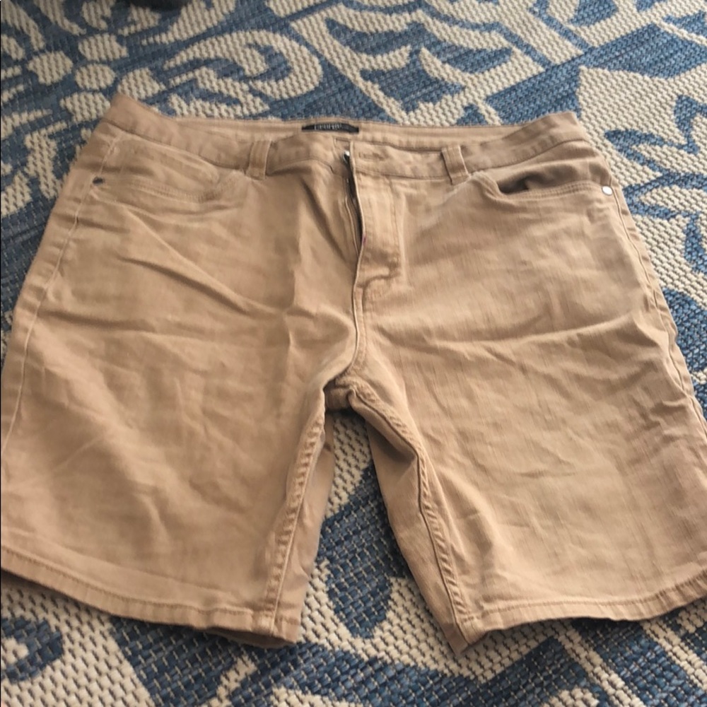 Tan Jean Shorts